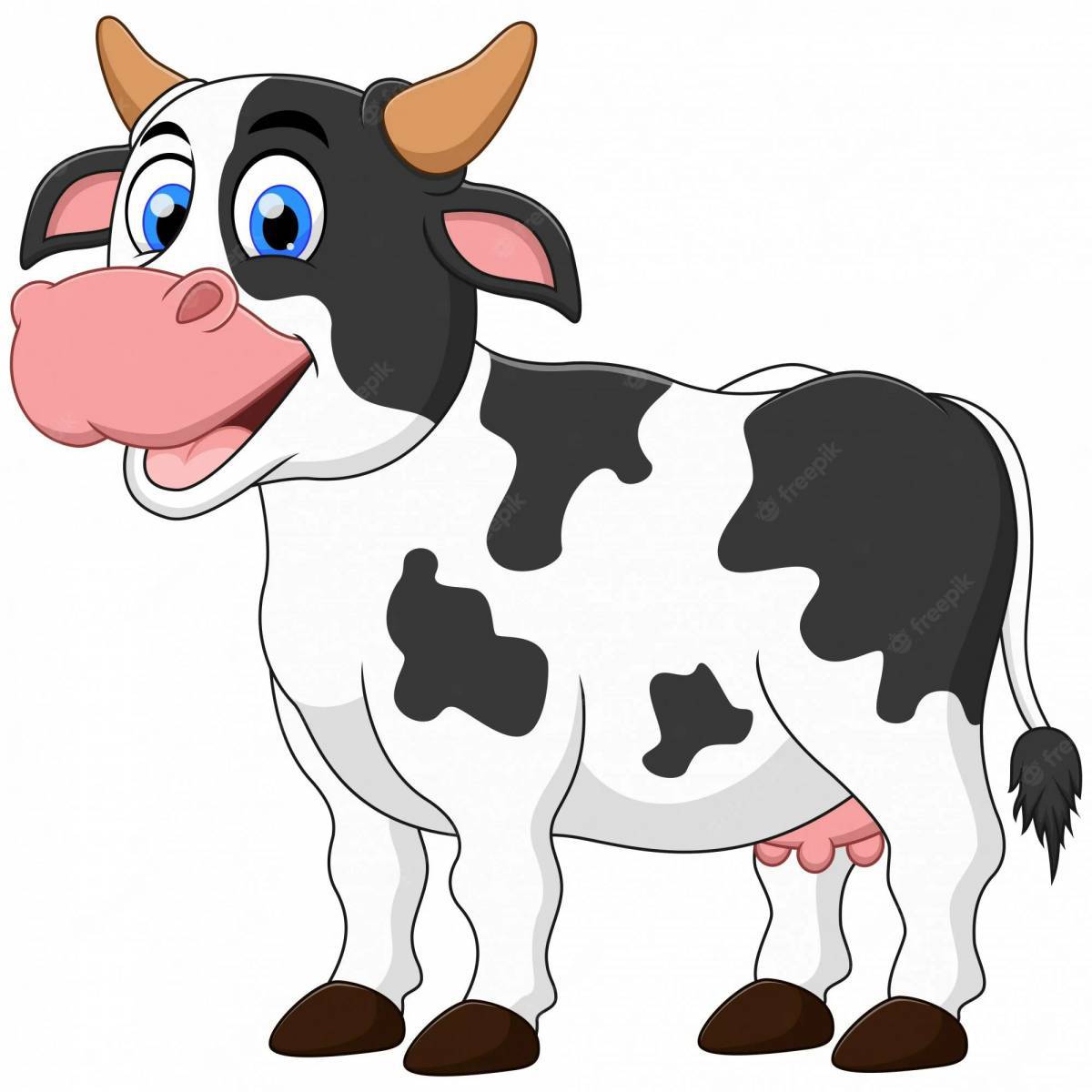 Рисунок корова для детей #26