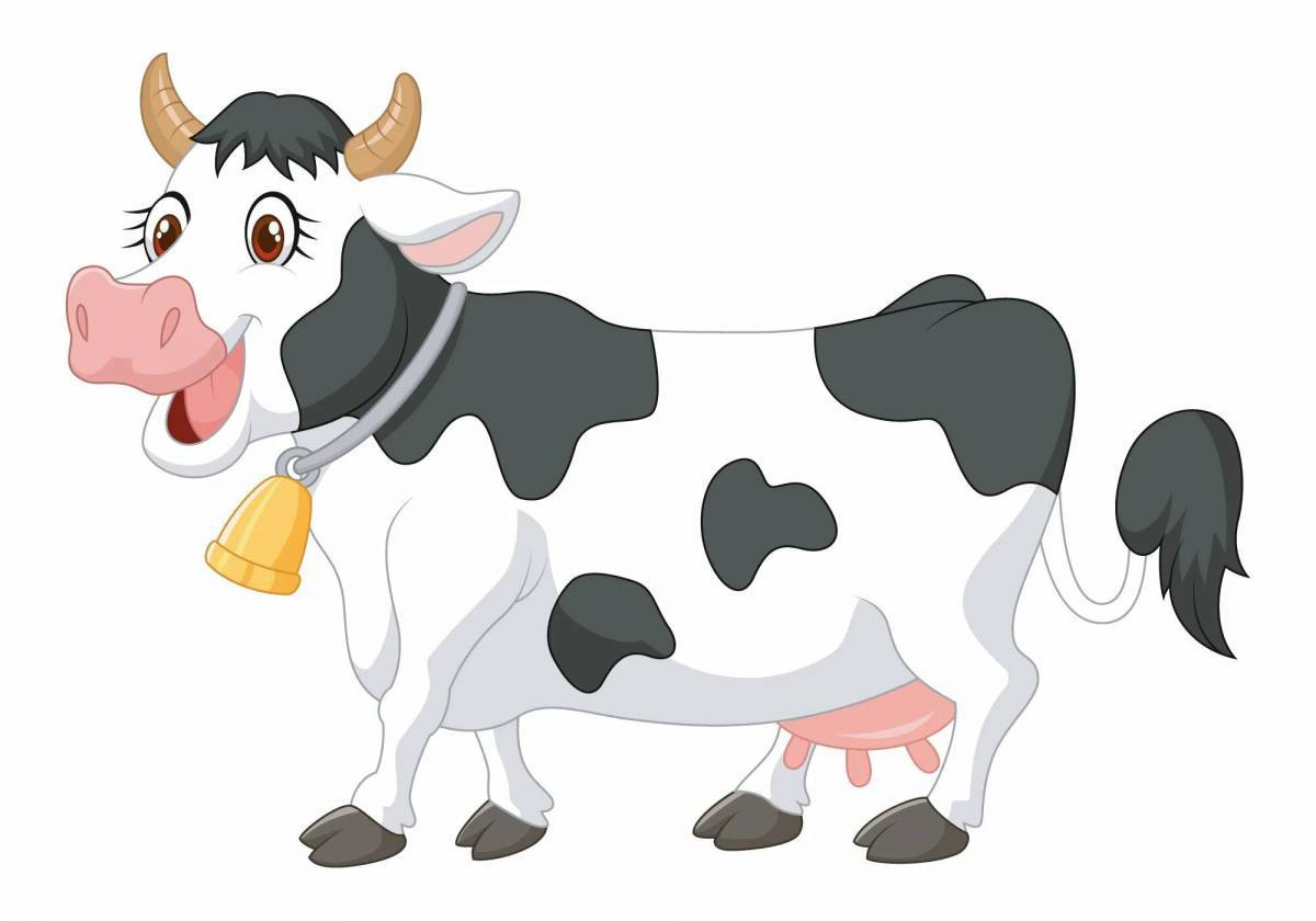 Рисунок корова для детей #29