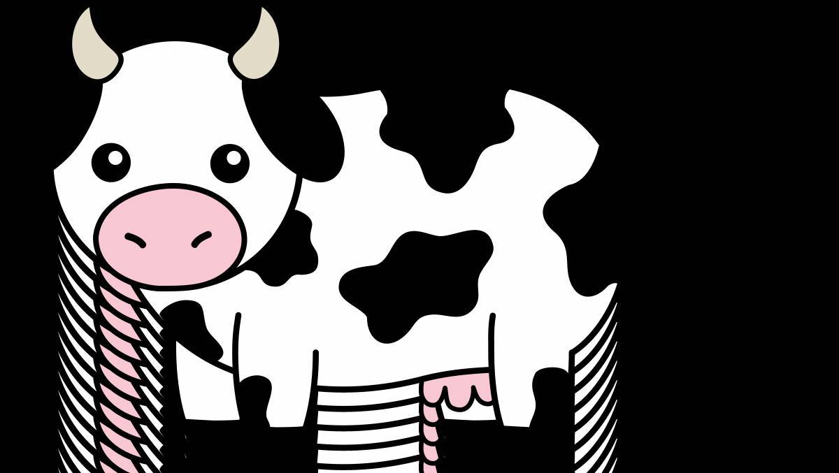 Рисунок корова для детей #31