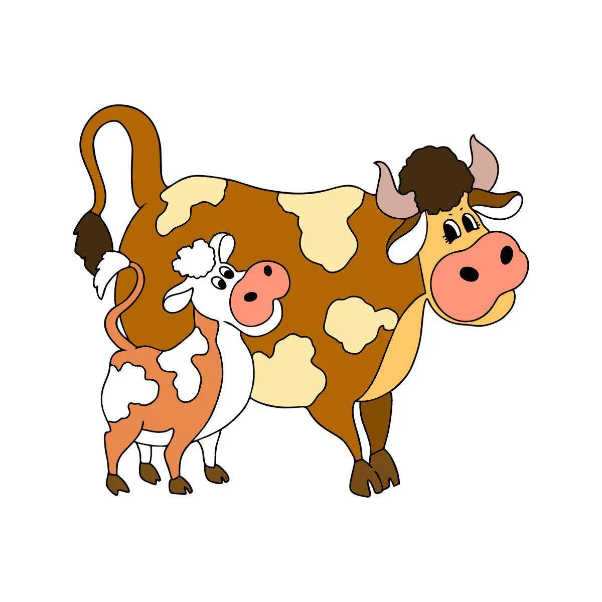 Рисунок корова для детей #32