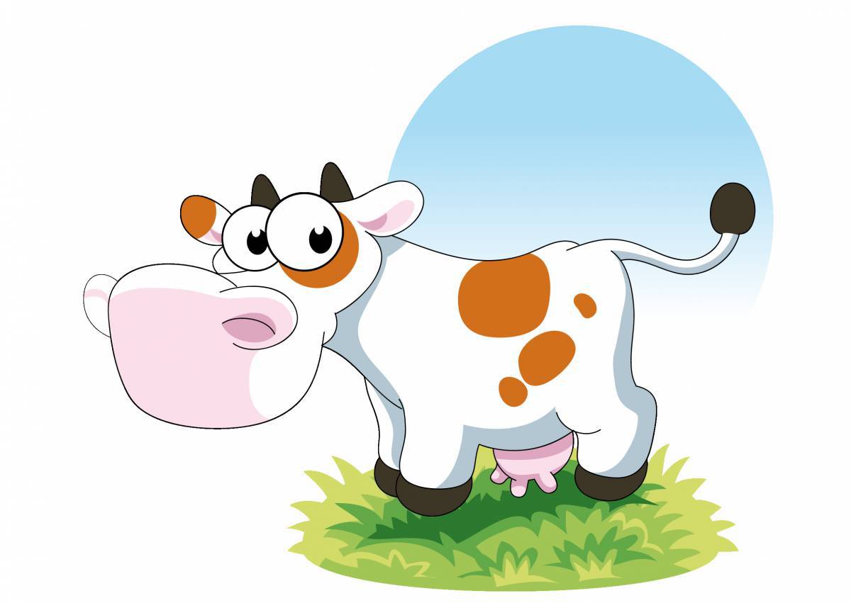 Рисунок корова для детей #33