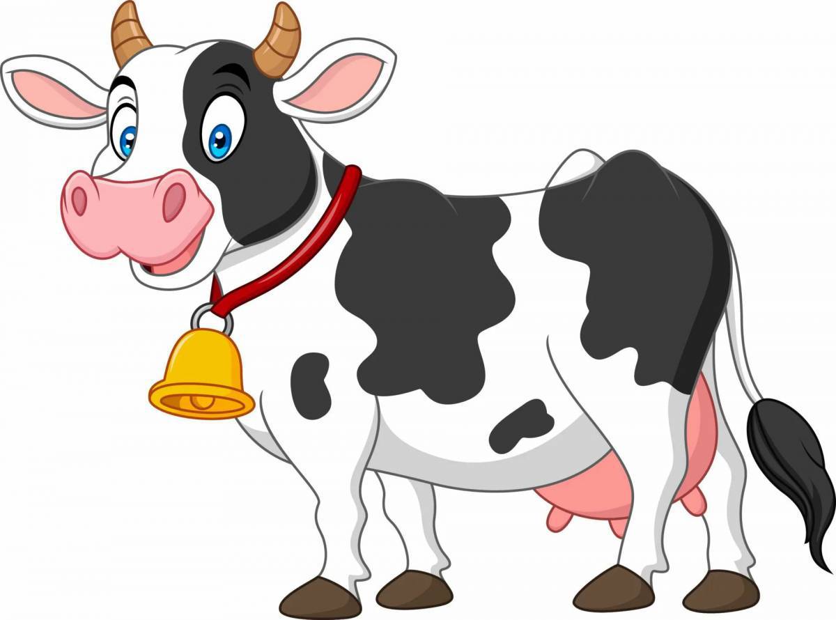 Рисунок корова для детей #35