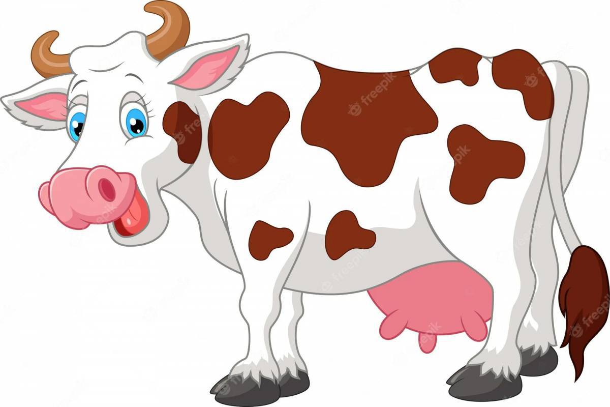 Рисунок корова для детей #36