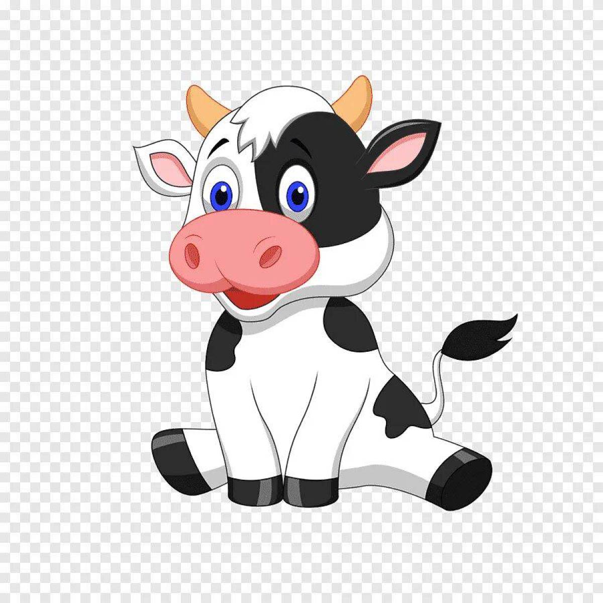 Рисунок корова для детей #38