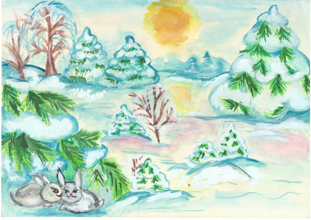 Рисунок красота зимы #4