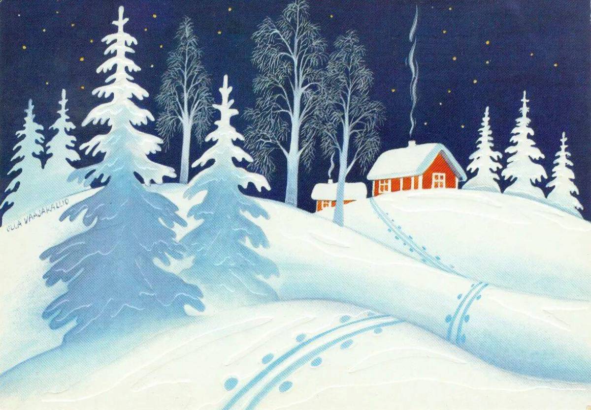 Рисунок красота зимы #6