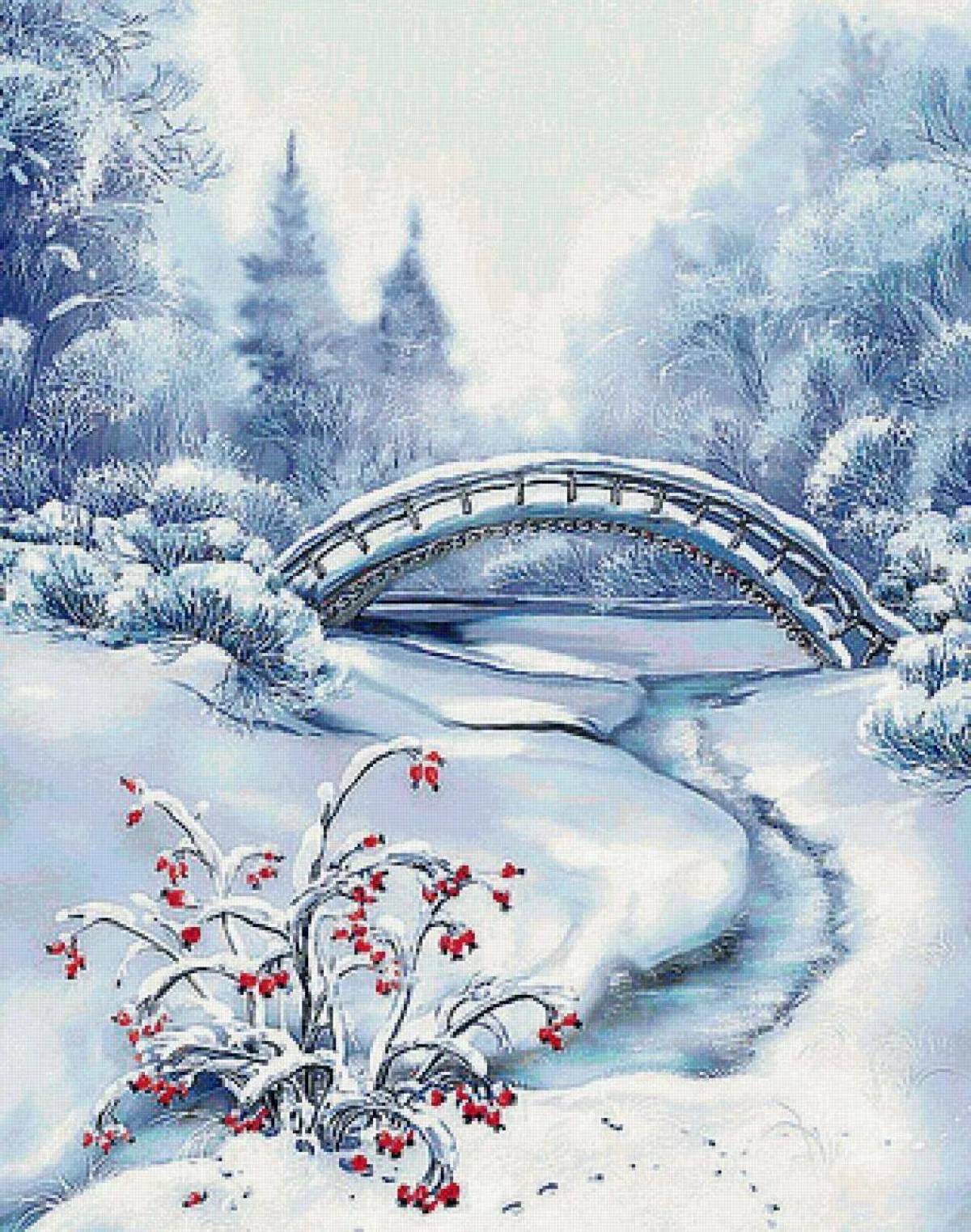 Рисунок красота зимы #9