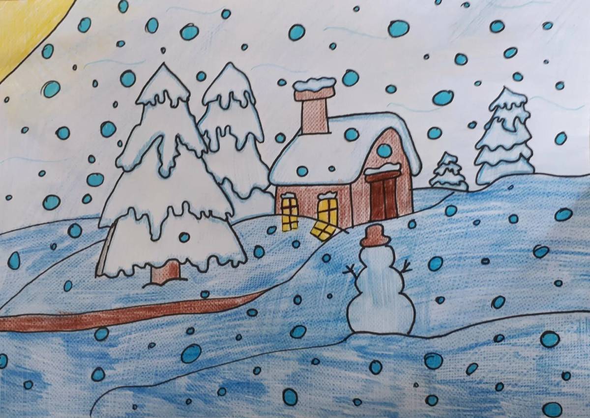 Рисунок красота зимы #26