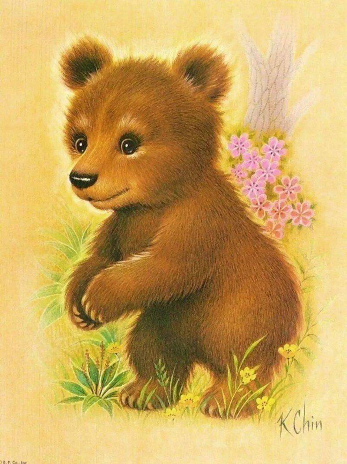 Рисунок медведь для детей #32