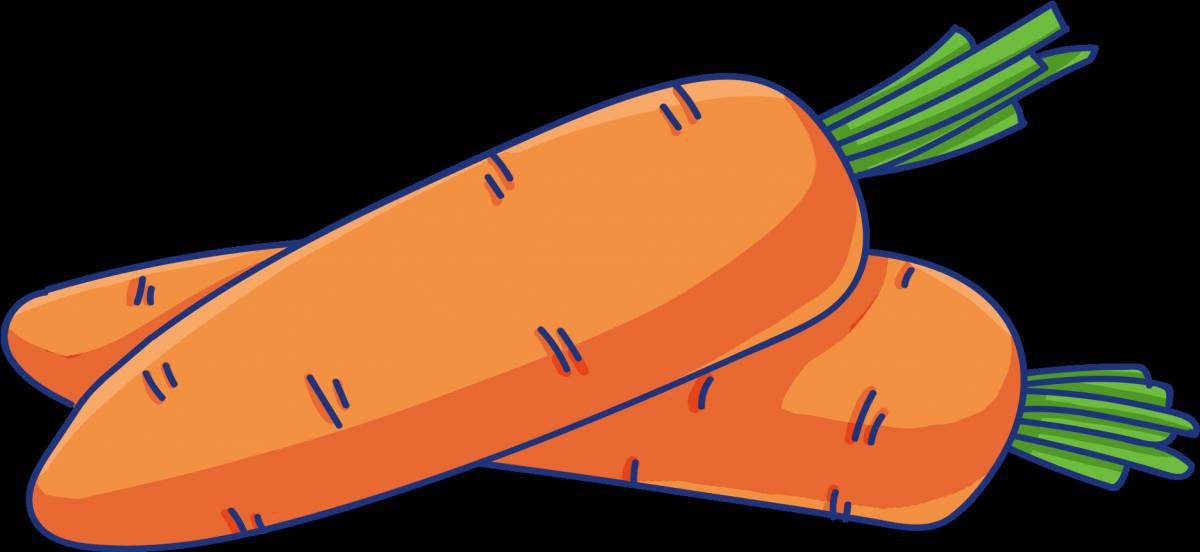Рисунок морковка #8