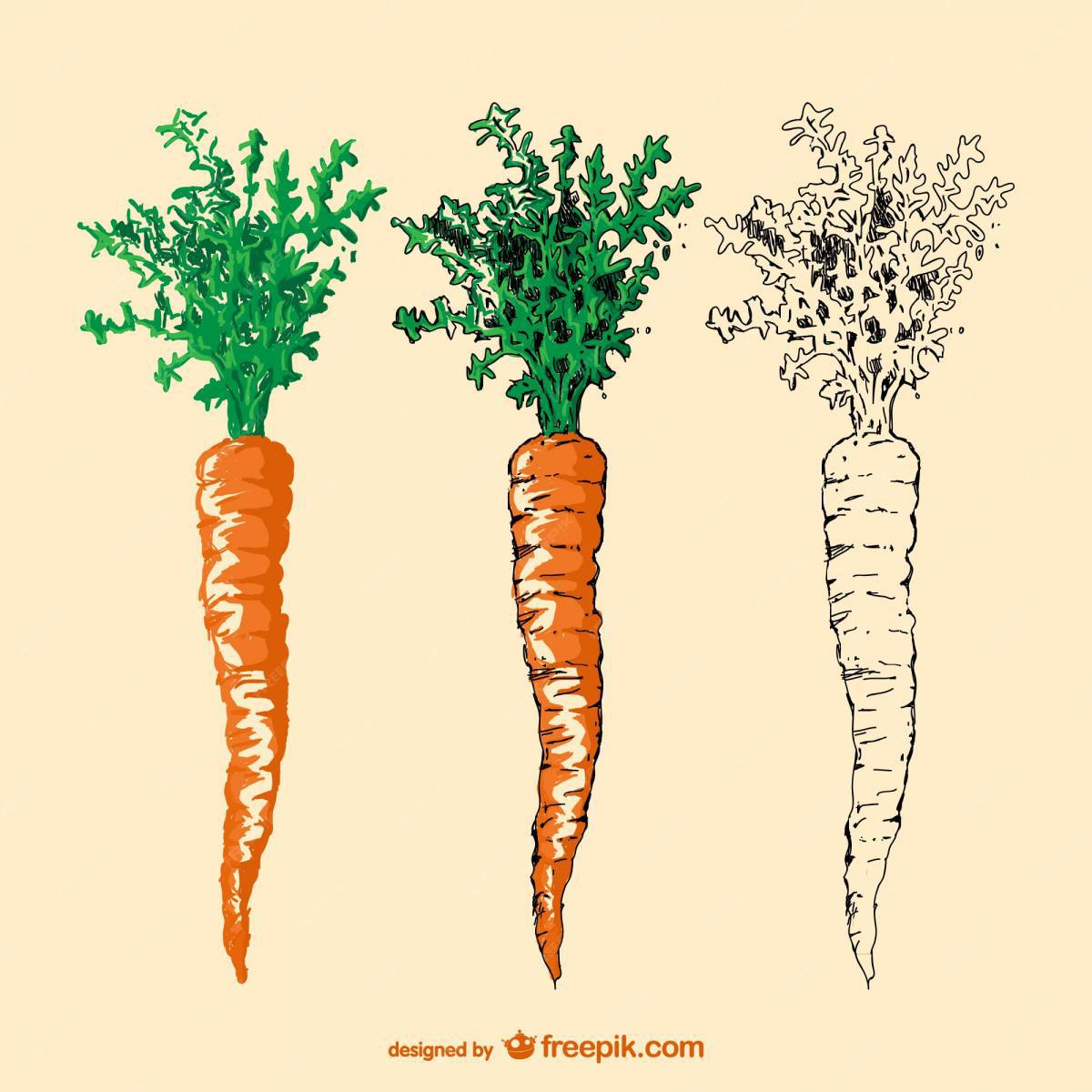 Рисунок морковка #21