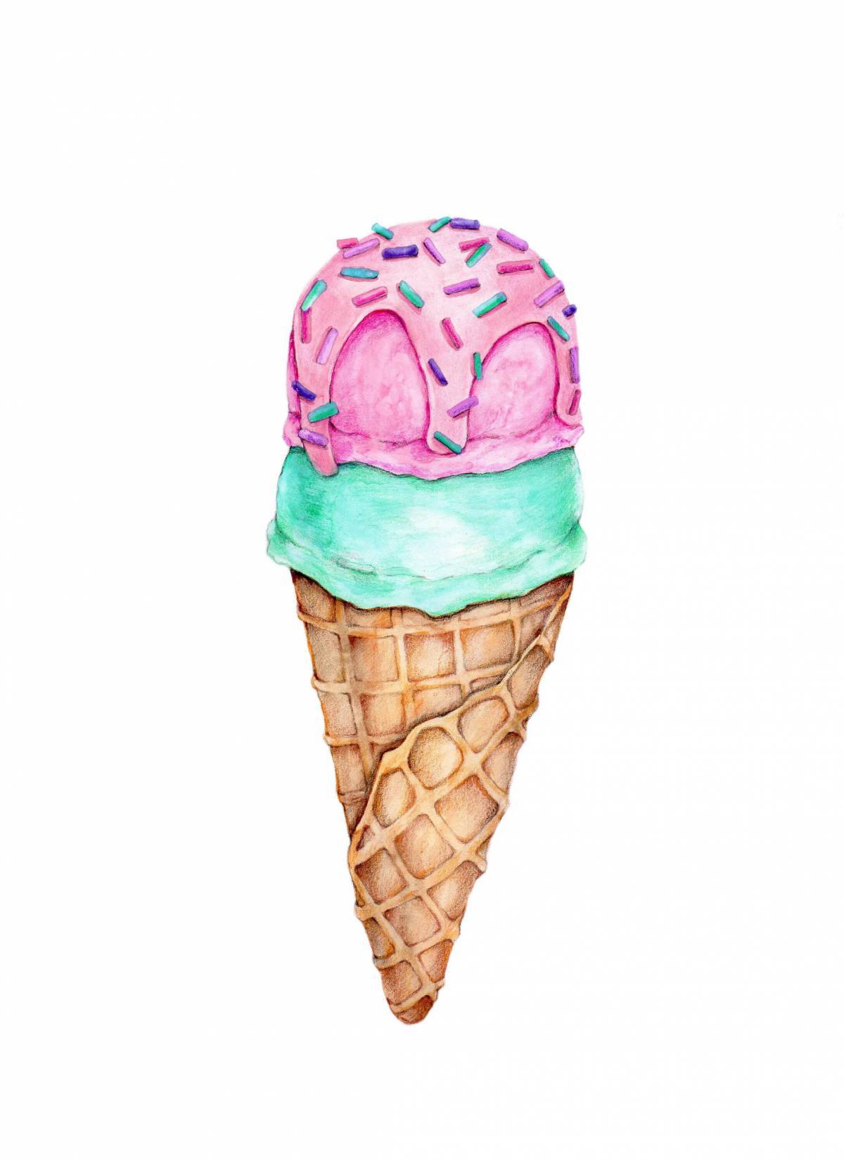 Рисунок мороженое #4