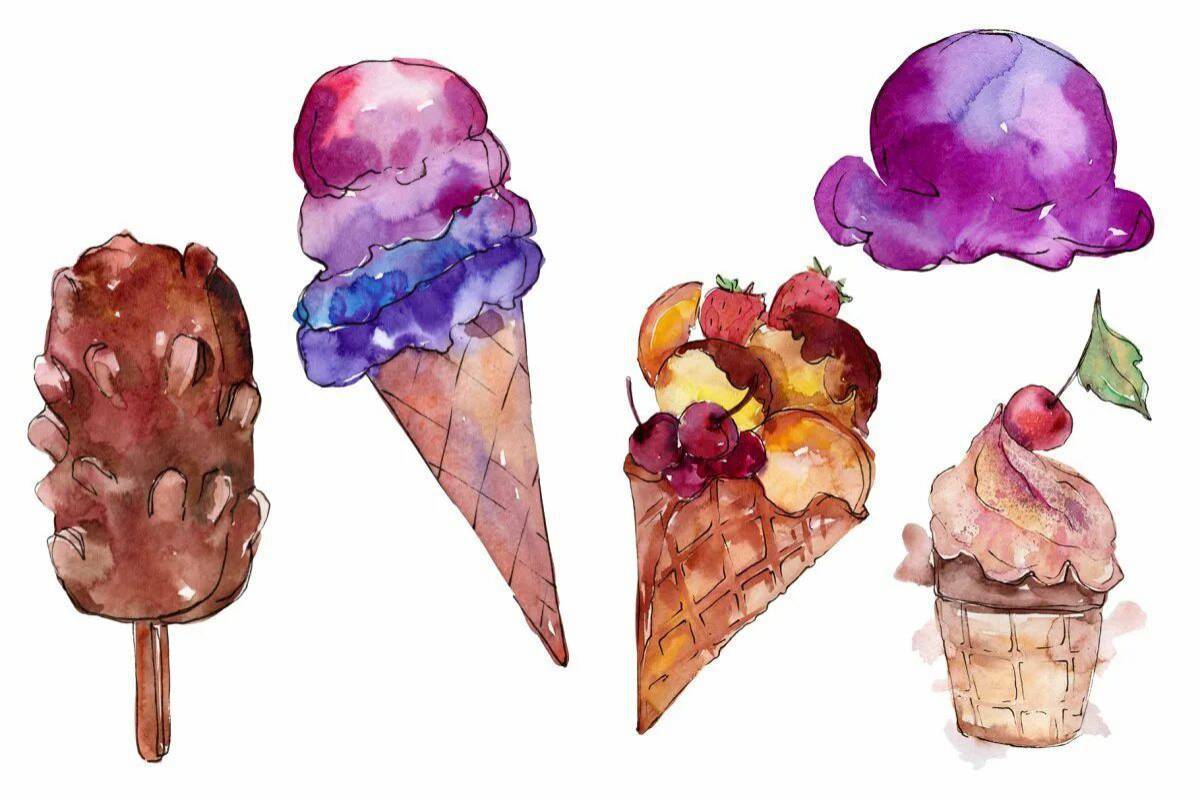 Рисунок мороженое #13