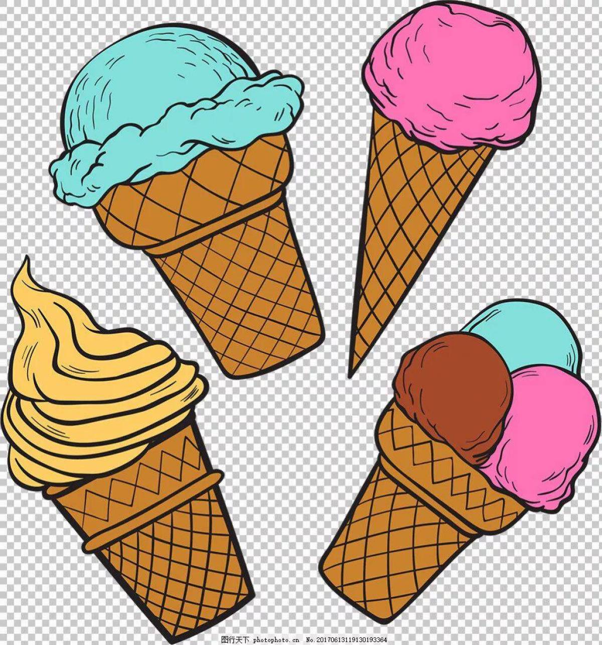 Рисунок мороженое #14