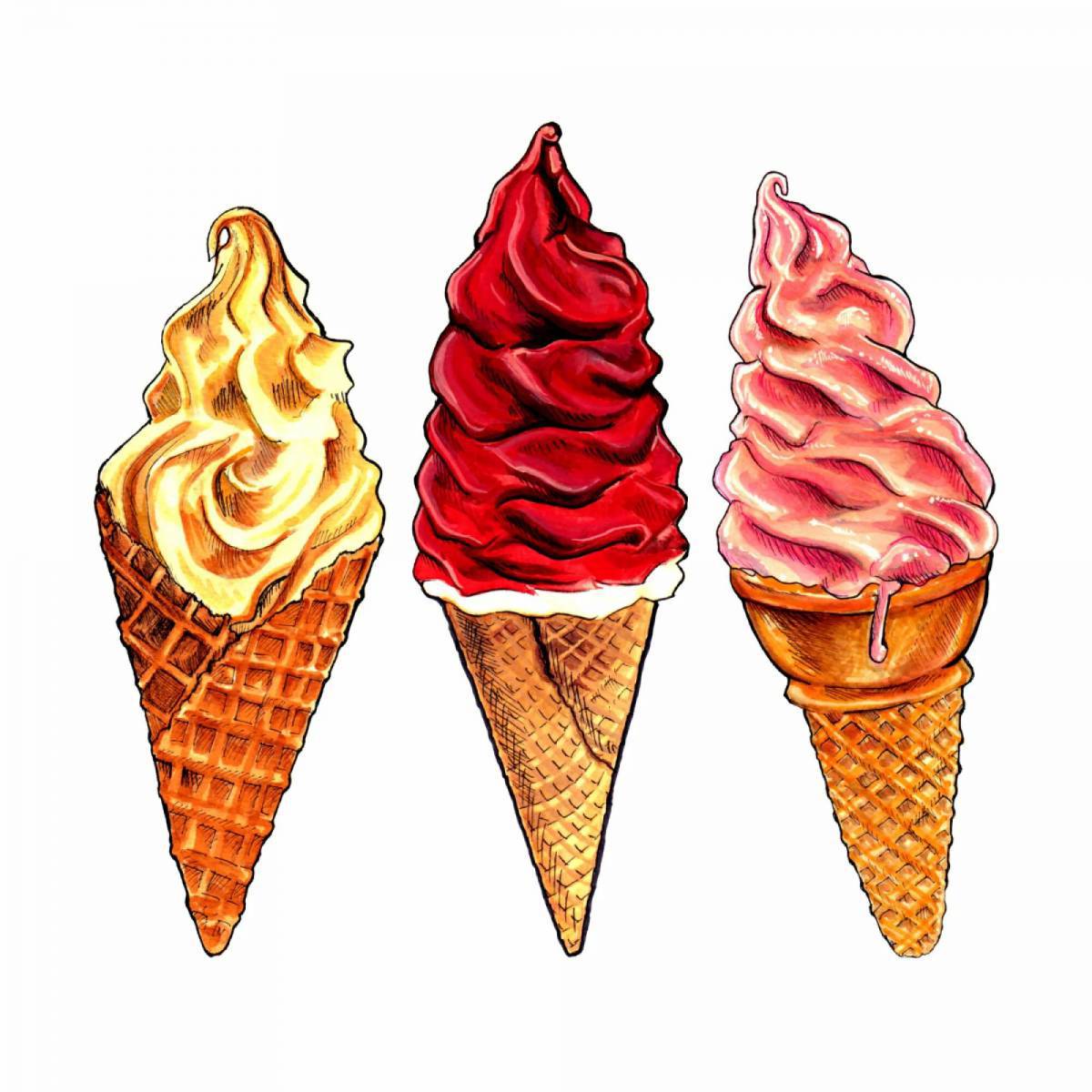 Рисунок мороженое #21