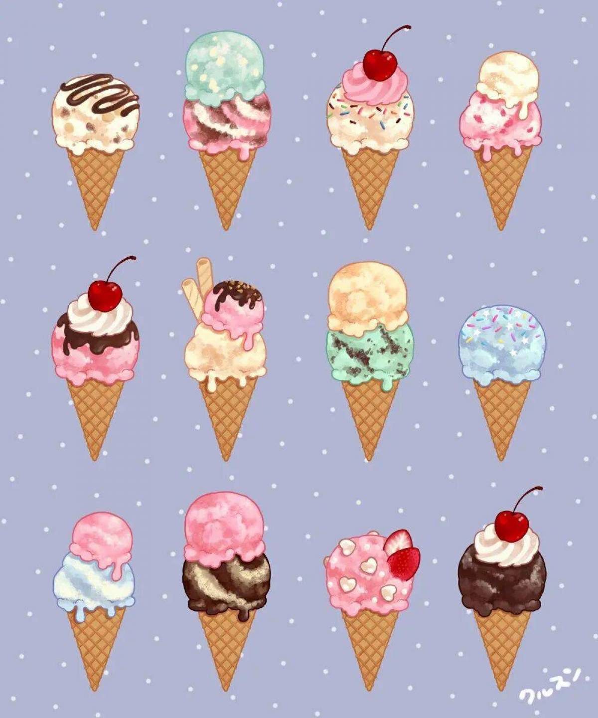 Рисунок мороженое #23