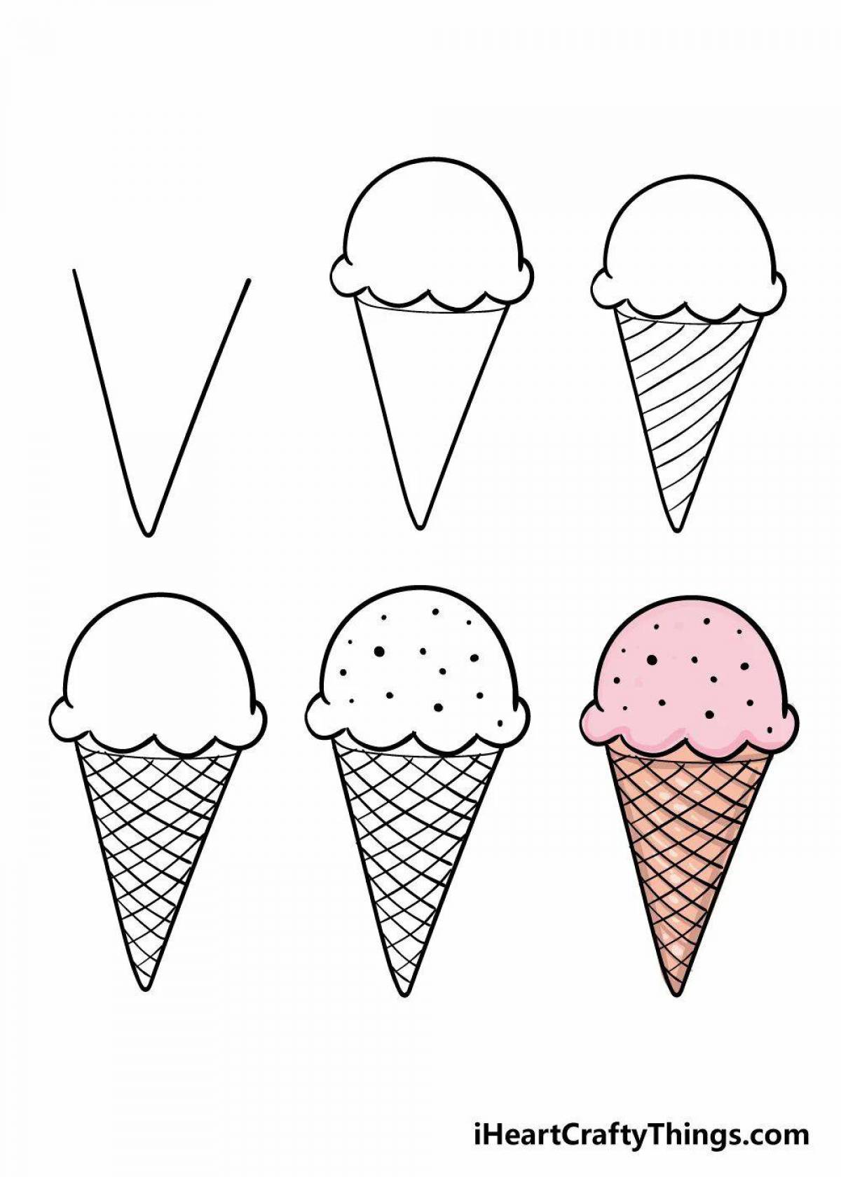 Рисунок мороженое #31