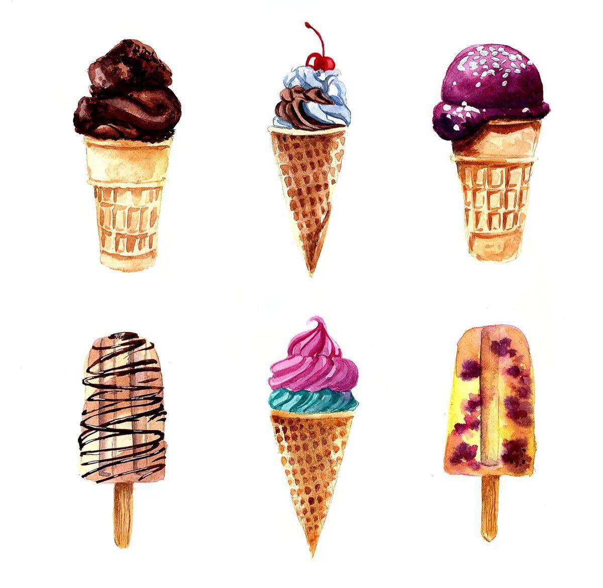 Рисунок мороженое #33