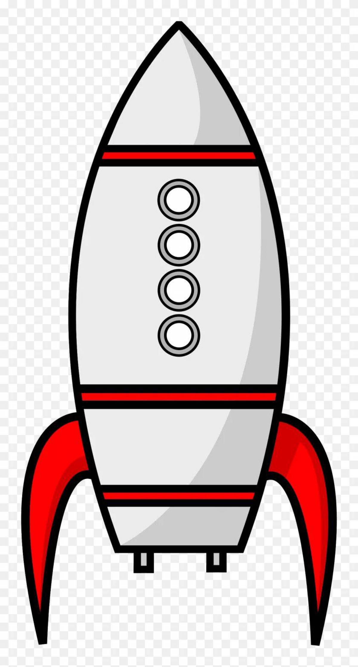Рисунок ракета для детей #21