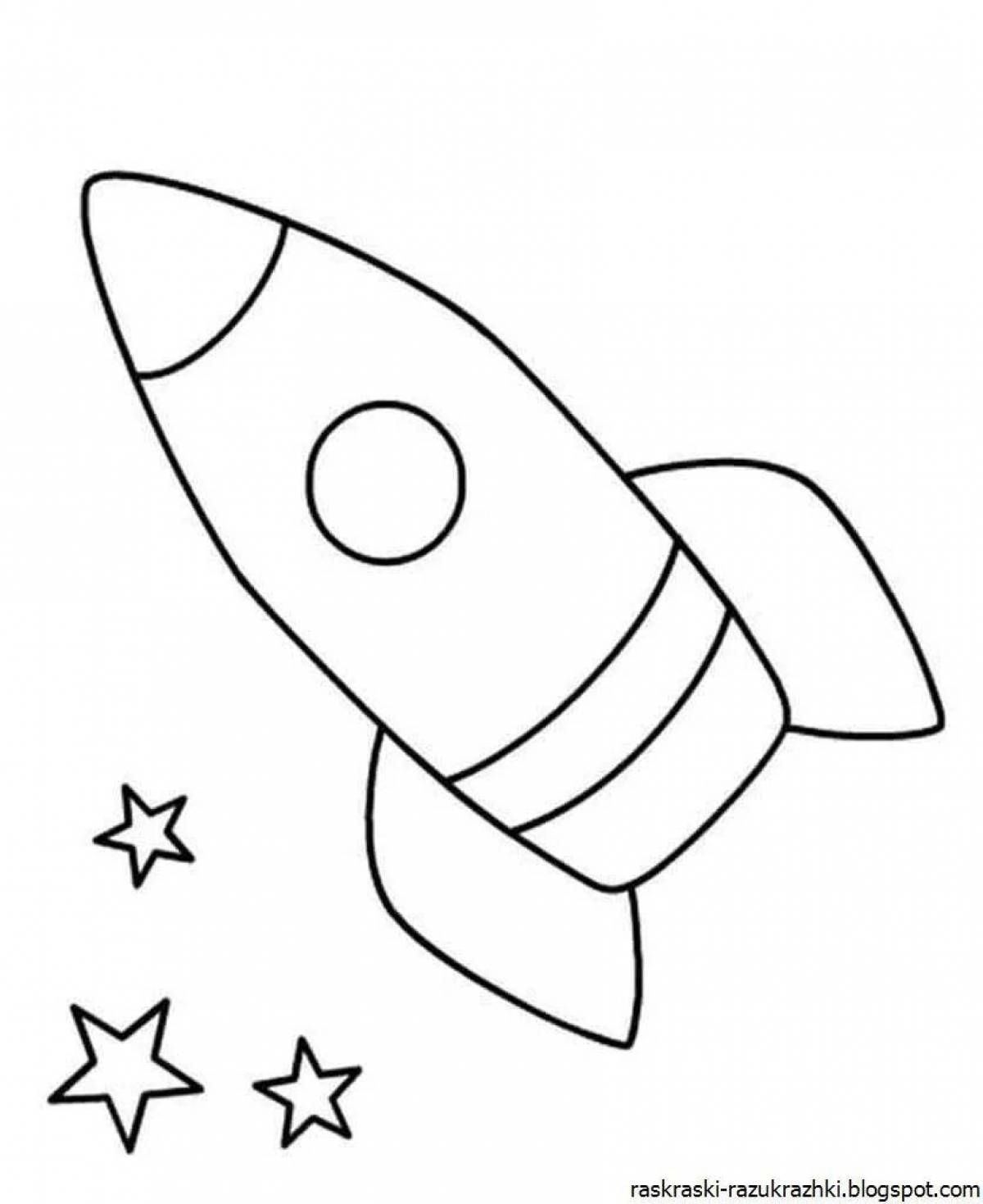 Рисунок ракета для детей #25