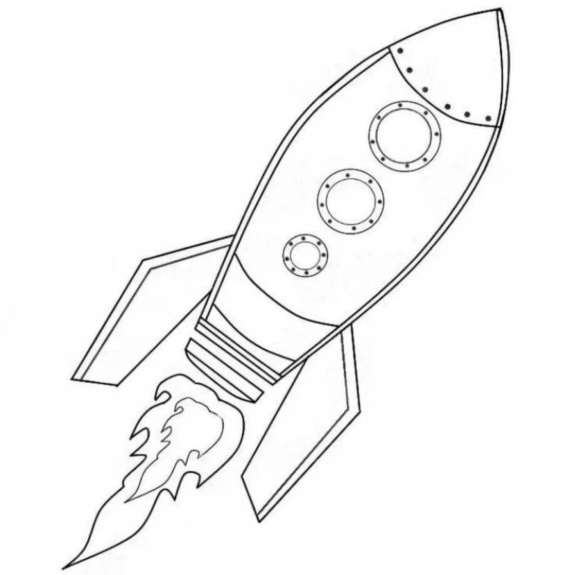Рисунок ракета для детей #31