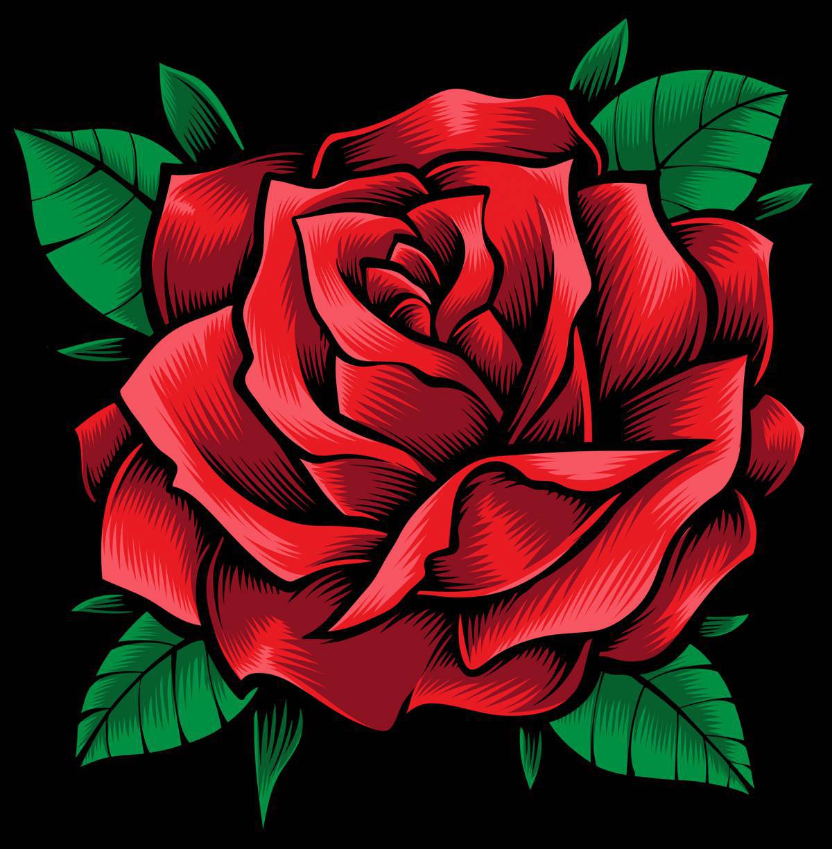 Рисунок роза #25