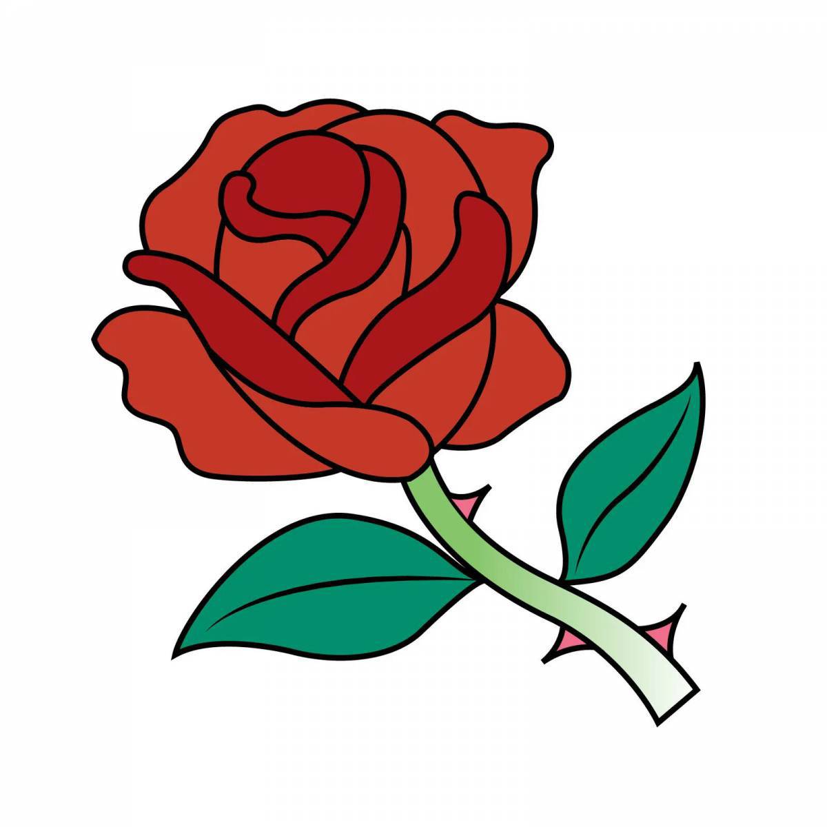 Рисунок роза #28