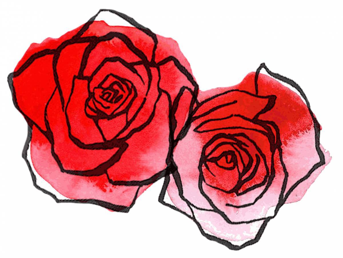 Рисунок роза #34