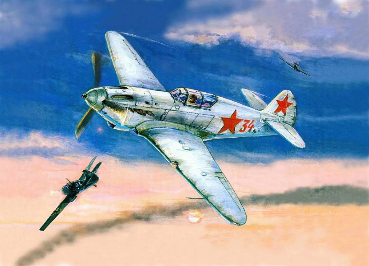 Рисунок самолет военный #11