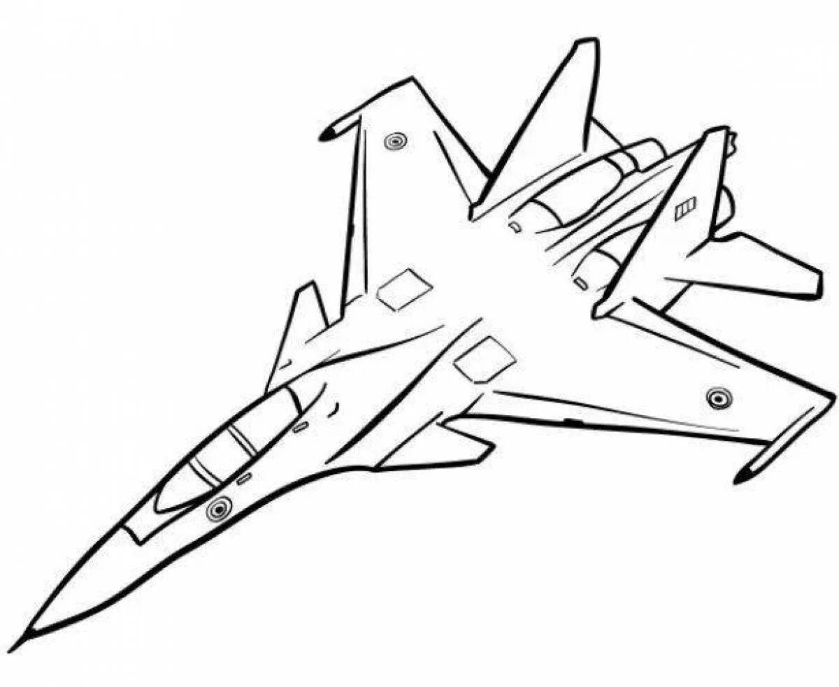 Рисунок самолет военный #28