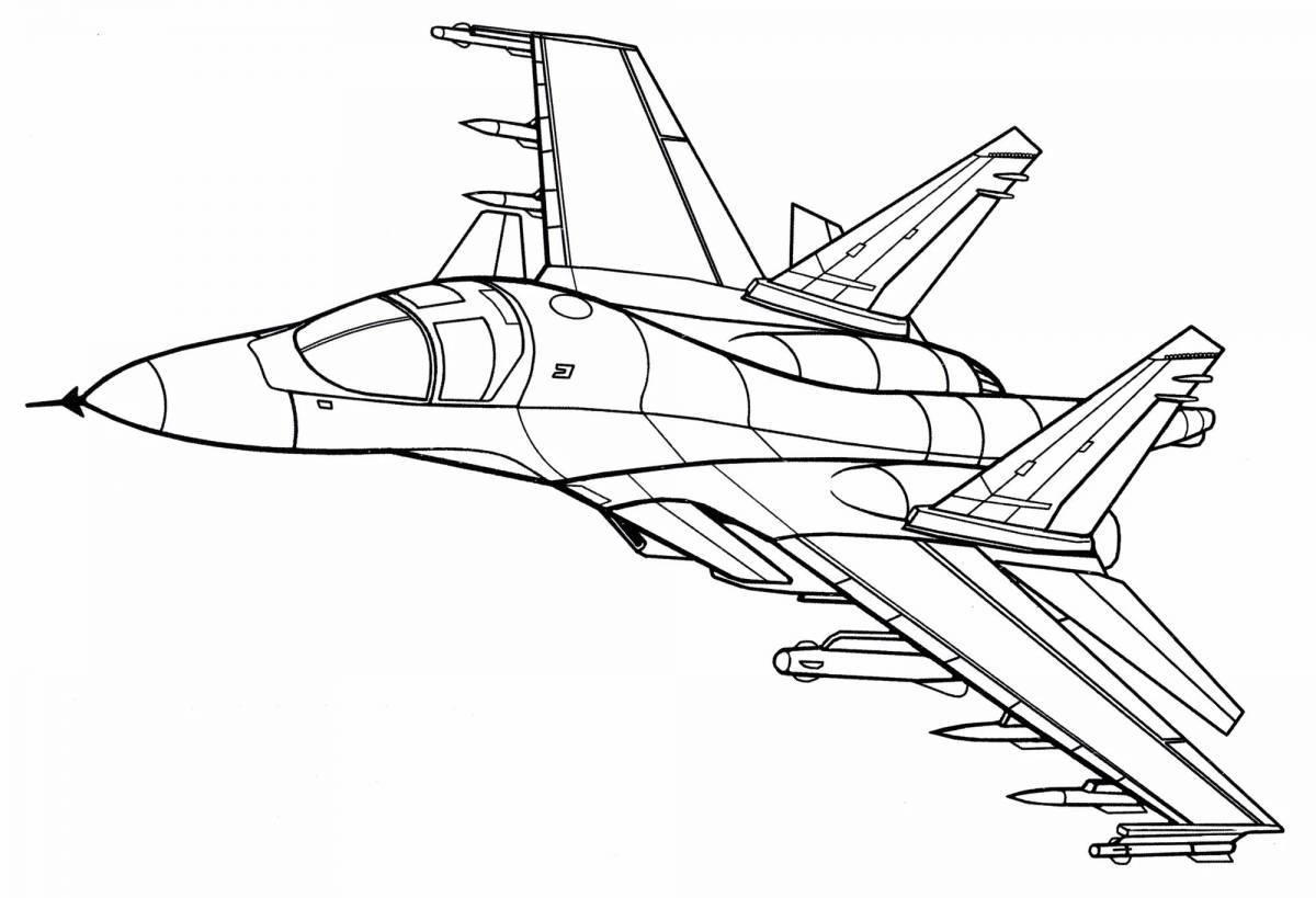 Рисунок самолет военный #29