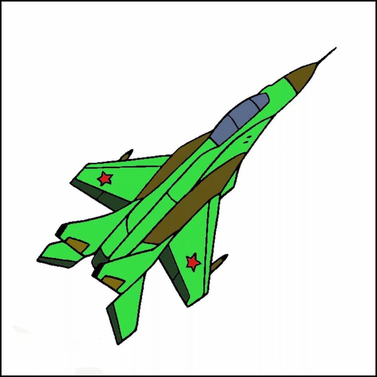 Рисунок самолет военный #37