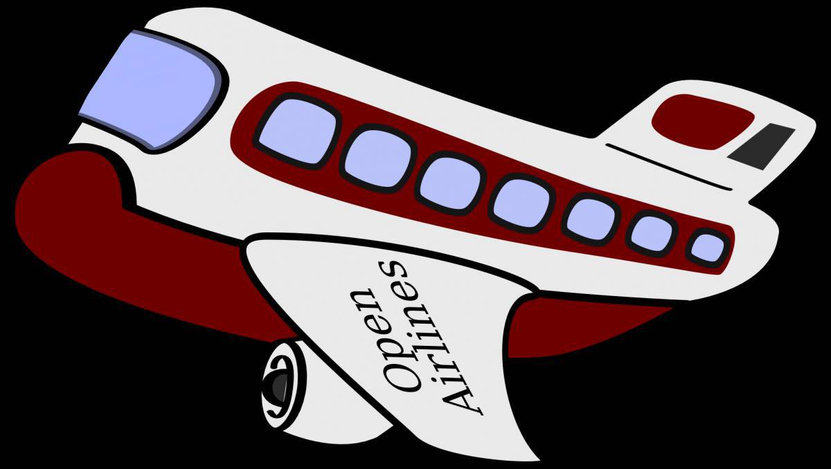 Рисунок самолет для детей #12
