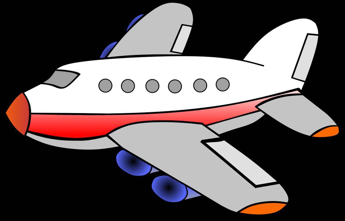 Рисунок самолет для детей #20