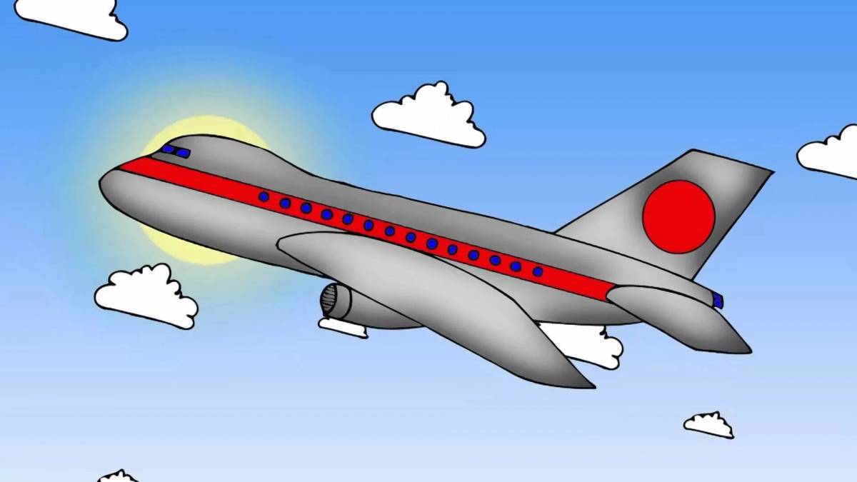 Рисунок самолет для детей #30