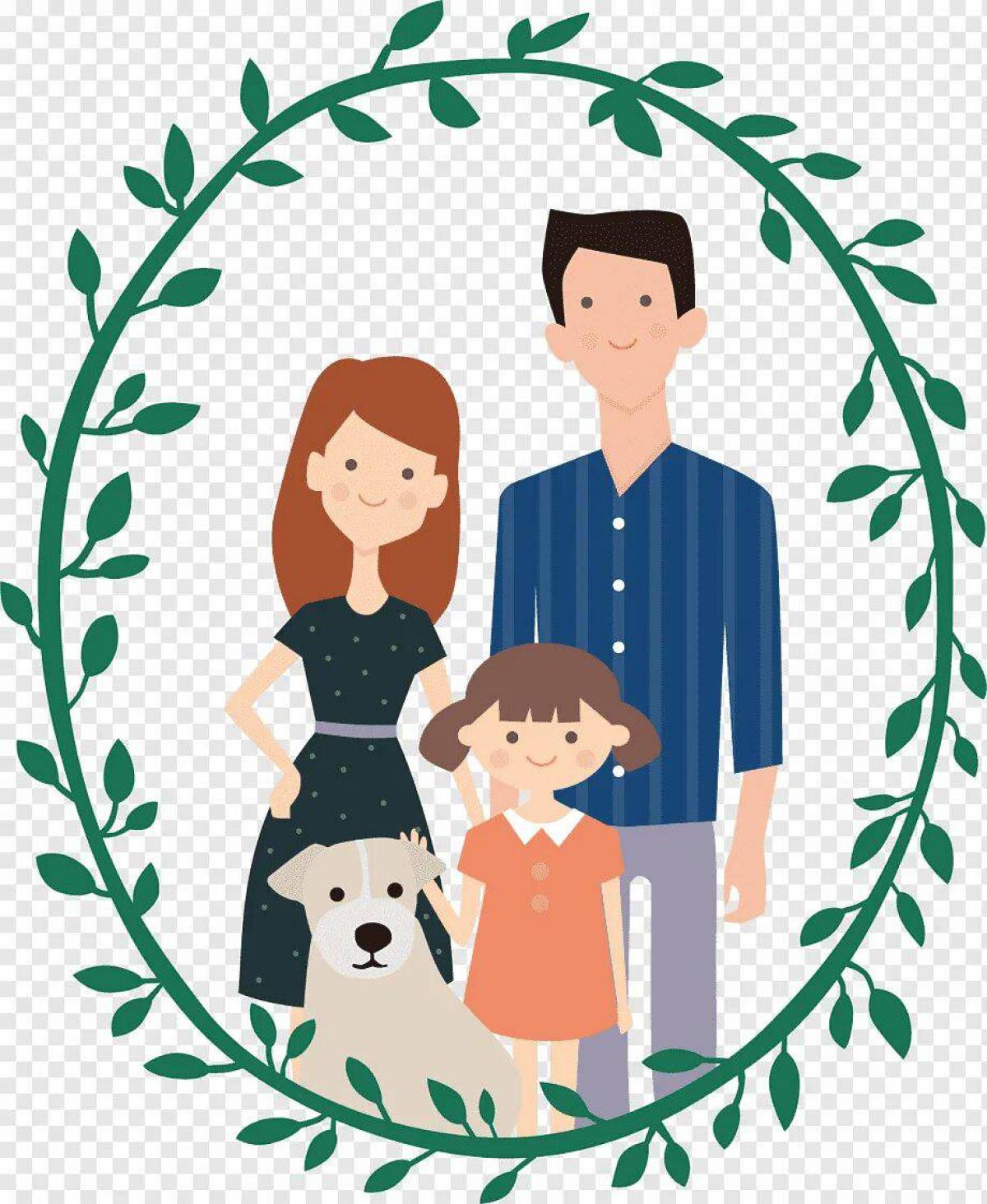 Рисунок семья #10