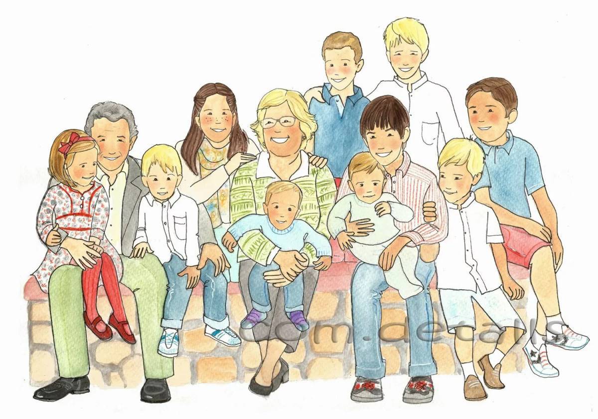 Рисунок семья #35
