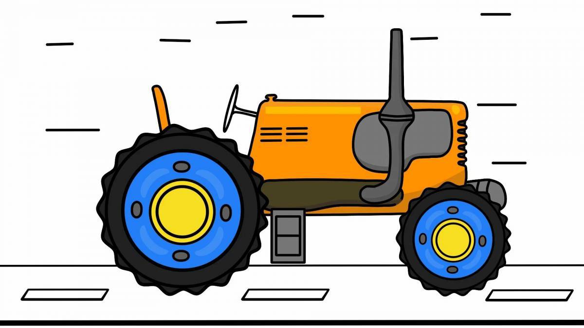 Рисунок трактор для детей #5