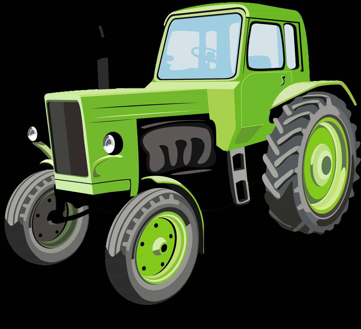 Рисунок трактор для детей #11