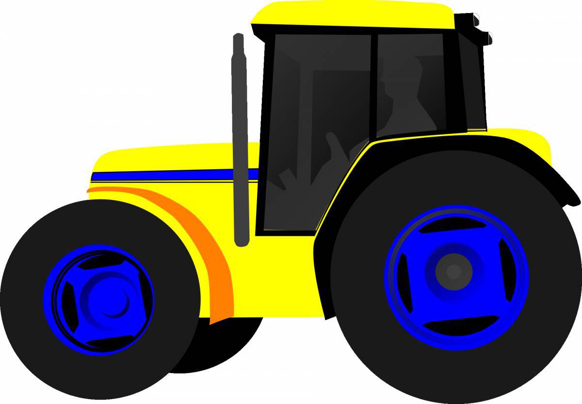 Рисунок трактор для детей #12