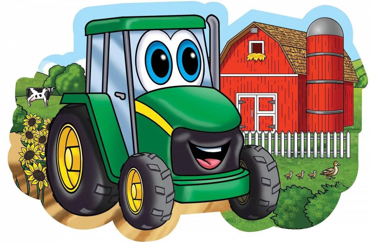 Рисунок трактор для детей #15