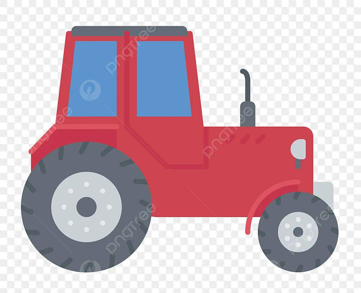 Рисунок трактор для детей #17