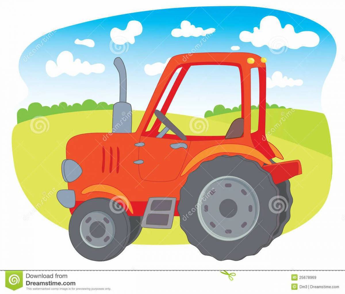 Рисунок трактор для детей #26