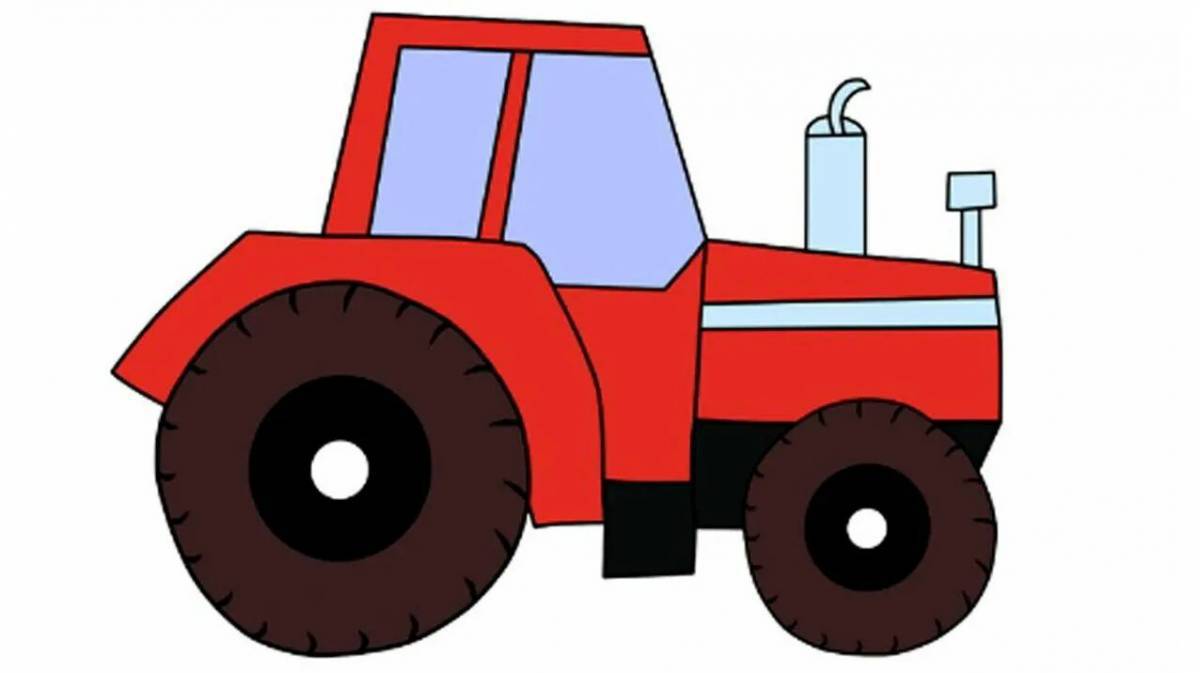Рисунок трактор для детей #35