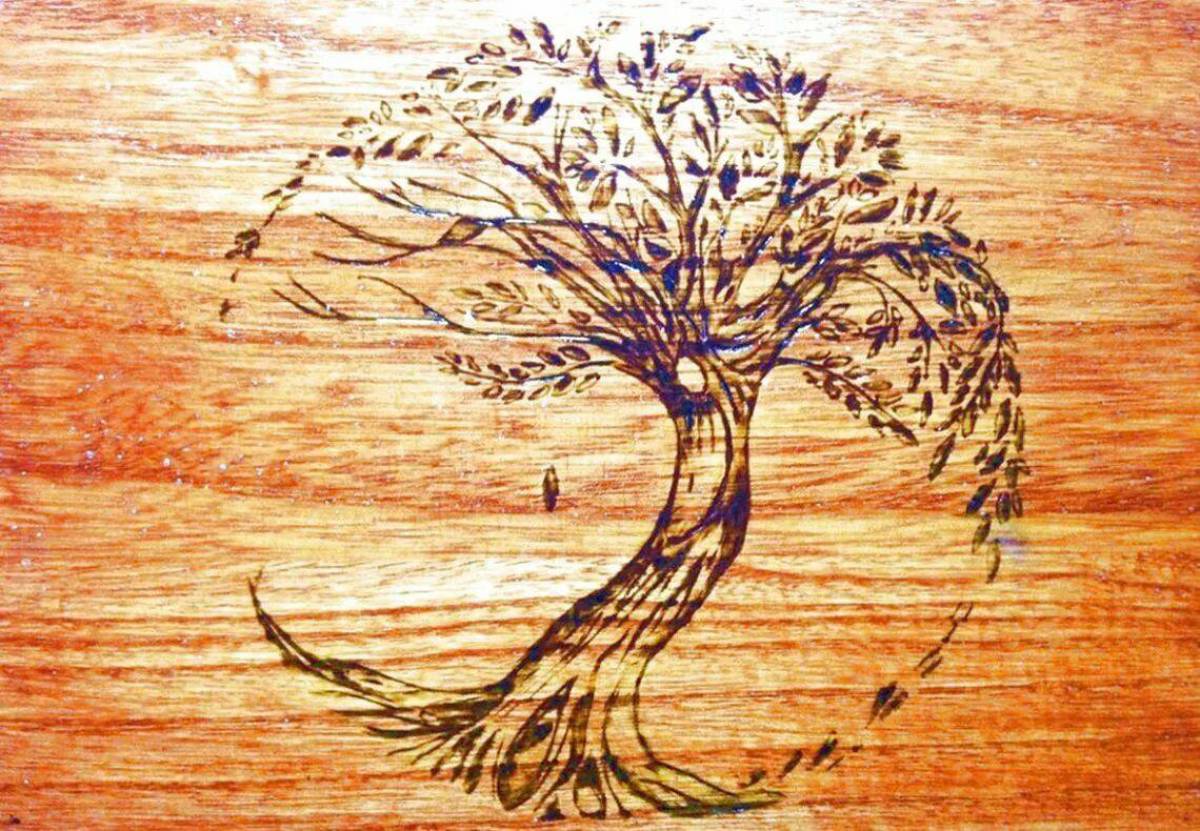 Рисую по дереву деревянная #18