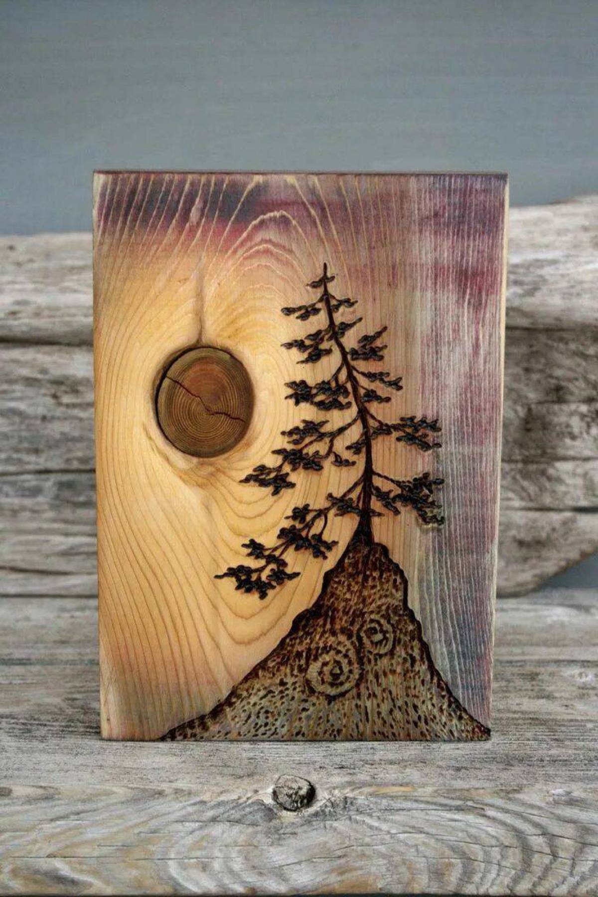 Рисую по дереву деревянная #24