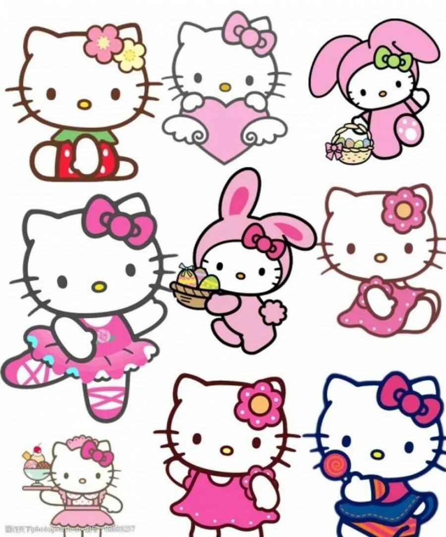 Картинки hello kitty для срисовки