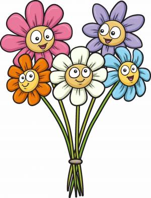 Раскраска букет цветов для детей #11 #44868
