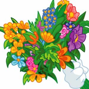 Раскраска букет цветов для детей #15 #44872