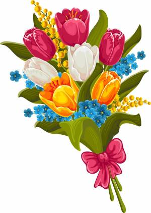 Раскраска букет цветов для детей #24 #44881